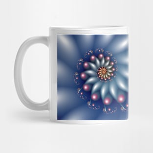 blue abstract spiral fractal Mug